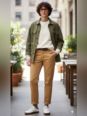 Wildfang 'The Essential Trouser' Straight-Leg Pants-Camel
